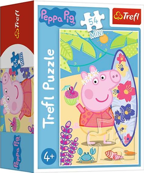 Puzzle 54 Mini ŚWINKA PEPPA na plaży Trefl 19626 11924649653 Allegro pl