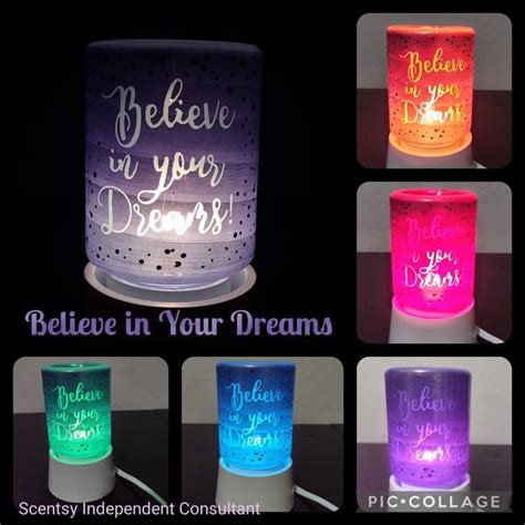 Believe In Your Dreams Scentsy Mini Warmer With Different Colored Bulbs Scentsy Scentsy