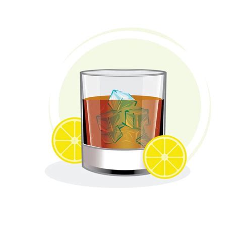 Premium Vector Lemon Tea Drink Vector Illustration