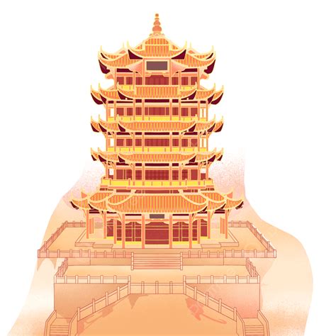 Yellow Crane Tower Floor Sights Building Png Transparent Image And