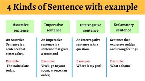 4 Types Of Sentences In English With Example Pdf Custom My Paper