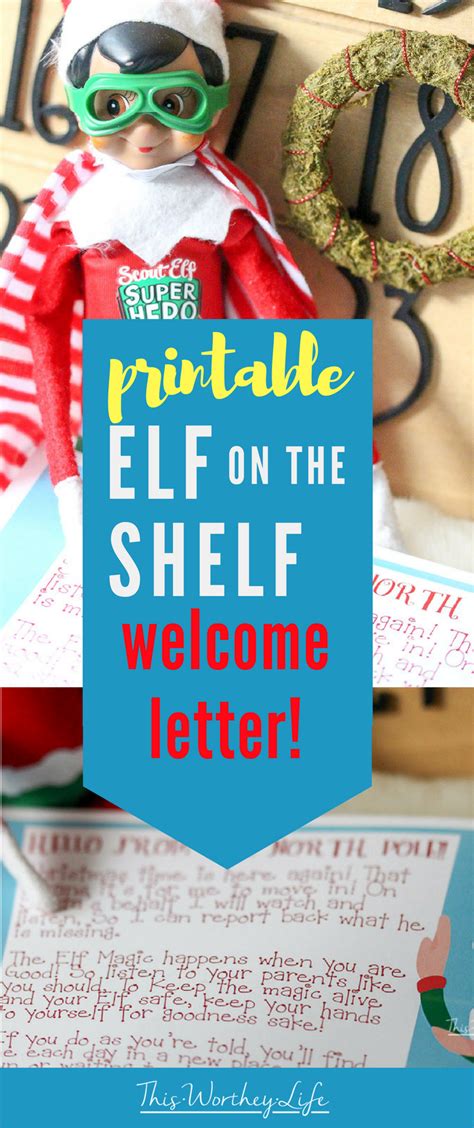 Free Printable Elf On The Shelf Welcome Letter Printable Word Searches