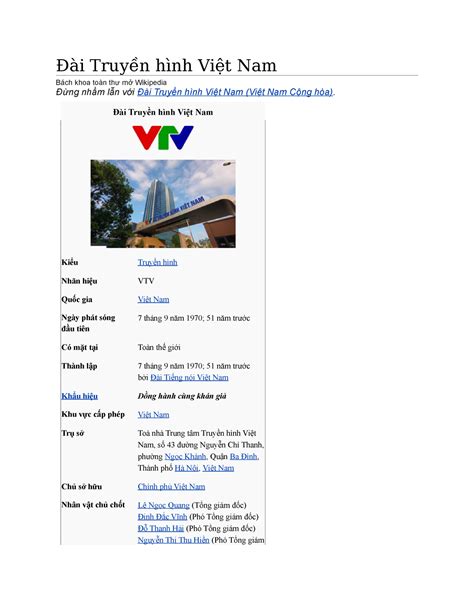 Đài Truyền hình Việt Nam - Đài Truyền hình Việt Nam Bách khoa toàn thư ...