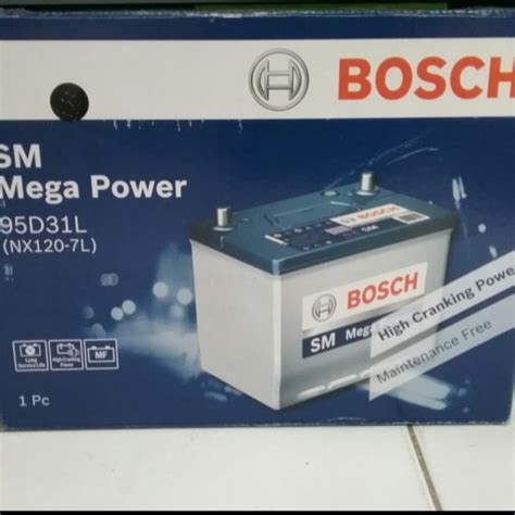 Jual AKI BATERAI KERING BOSCH MF NX120 7L 95D31L PAJERO SPORT LAND