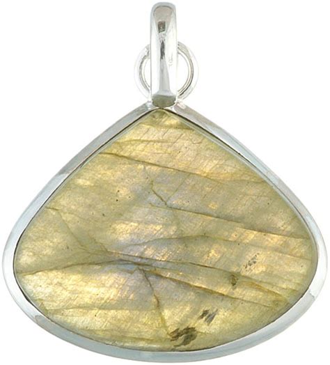 Labradorite Expanded Teardrop Pendant Exotic India Art