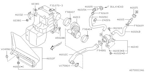 Subaru Forester Engine Air Intake Hose Adapter Boot Air Intake A