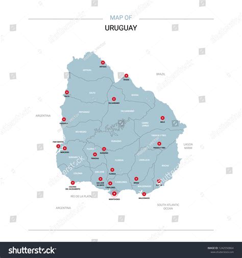 Uruguay Vector Map Editable Template Regions 库存矢量图（免版税）1242550864