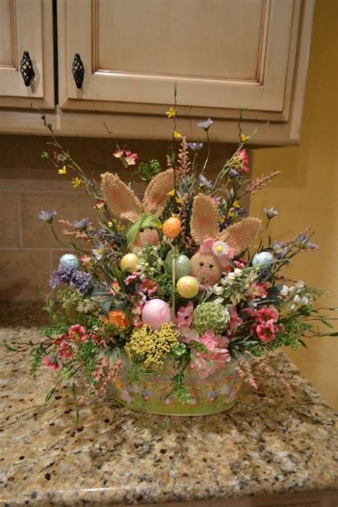 45 Delightful Easter Basket Ideas Easter Table Centerpieces Spring Easter Decor Easter