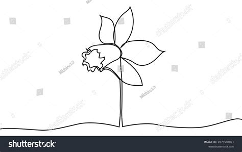 One Single Line Drawing Beauty Fresh Stock Vector Royalty Free