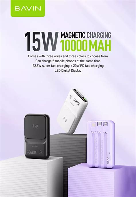 Buy Bavin Bavin Pc Mah W Fast Charging Portable Size