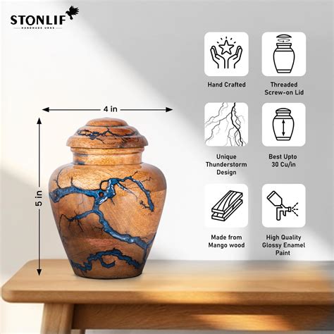 STONLIF Urnas De Madera Para Cenizas Humanas Adultas Hombres Y Mujeres