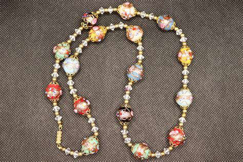 Vintage Art Glass Beaded Necklace