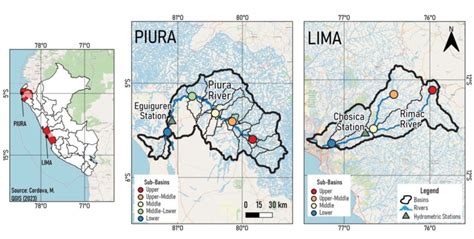 Location Map Of Piura And Rimac Basins Sub Basins Correspond To