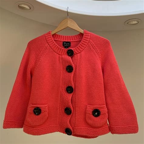 Anthropologie Sweaters Anthropologie Pure Handknit Large Button Cardigan Poshmark