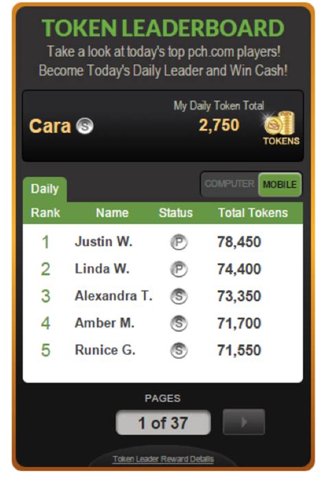 Desktop and Mobile Token Leaderboards Now Separate on PCH.com - PCH Blog