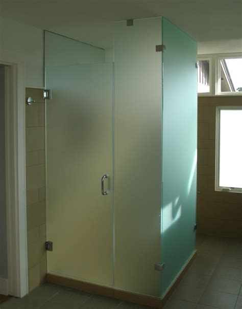 Satindeco Acid Etched Shower Glass Traditional Bathroom Austin By Guardian Inglass Houzz