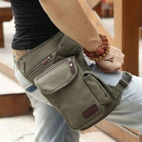 Multi Functional Sport Fanny Pack Men Leisure Bag Cycling Tactics Canvas Waist Bag Motorcycle