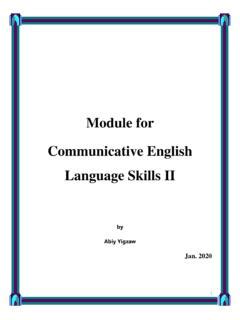 Module For Communicative English Language Skills Ii Preview Module