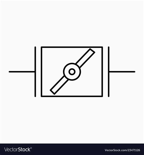 Damper Symbol Icon Royalty Free Vector Image Vectorstock