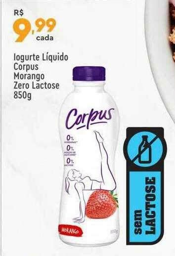 Iogurte Liquido Corpus Morango Zero Lactose Oferta Na Supper Rissul