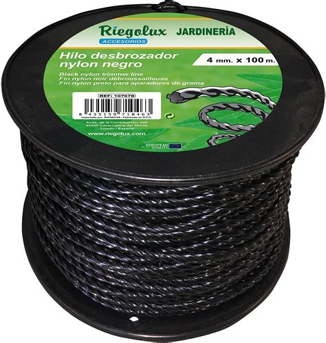 Riegolux Fil De D Broussailleuse H Lico Dal Nylon Noir Mm X M