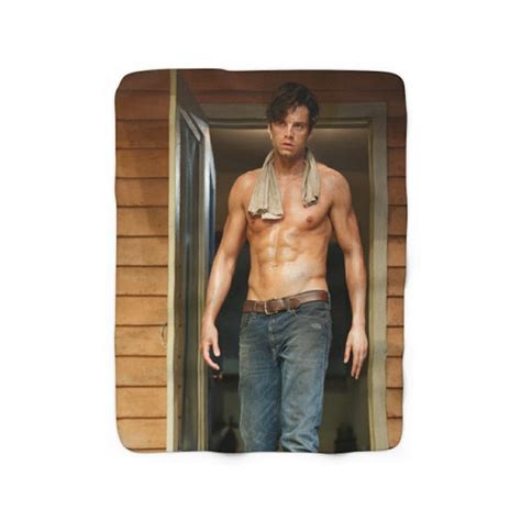 Sebastian Stan Photo Shirtless Hot Sexy 2 Sherpa Fleece Throw Etsy