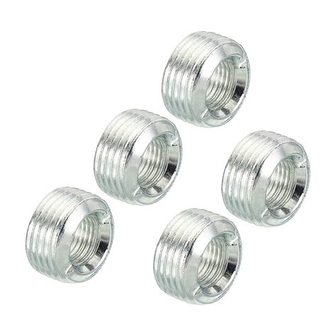 PATIKIL 3 4 18 To M10 Thread Adapters Sleeve Reducing Nut 5 Pack 10mm