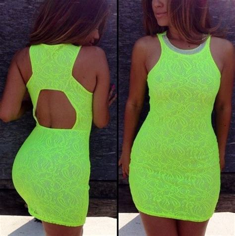 Neon Dress Neon Dresses Fashion Neon Fashion