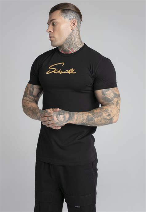 Siksilk Muscle Print T Shirt Black Zalandoie