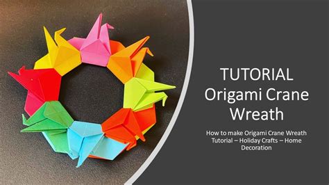 Origami Crane Wreath Tutorial Youtube