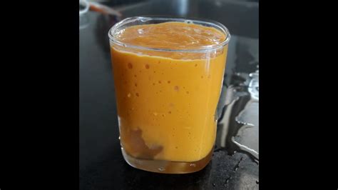 Mango Milkshake With Jaggery And Milk Powder Healthy Mango Lockdown Milk Shake Easy Mango