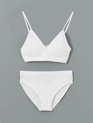 LCW Young Ekru Tak Çıkar Pedli İlk Sütyen ve Bikini Külot Takımı S55759Z8 FDU LCW