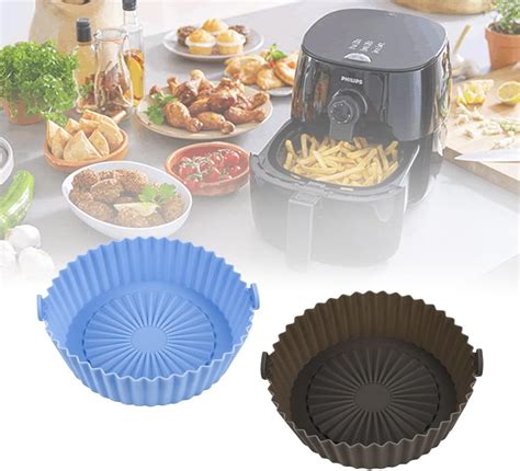 QUCUMER 2 pièces pot en silicone pour friteuse à air Friteuse à air en