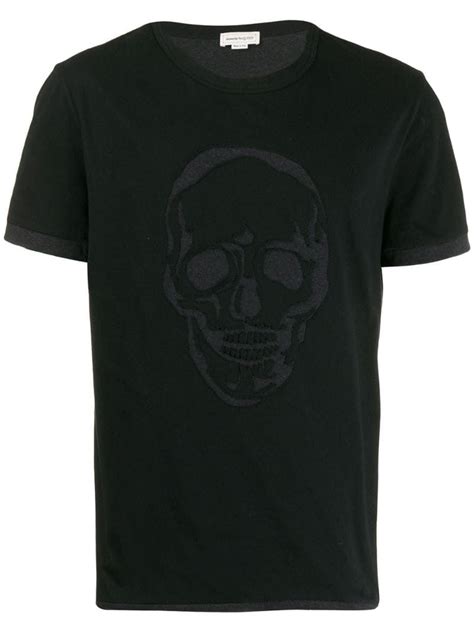 Alexander Mcqueen Skull Motif T Shirt Farfetch Alexander Mcqueen