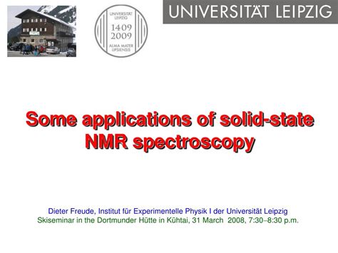 PPT - Some applications of solid-state NMR spectroscopy PowerPoint ...