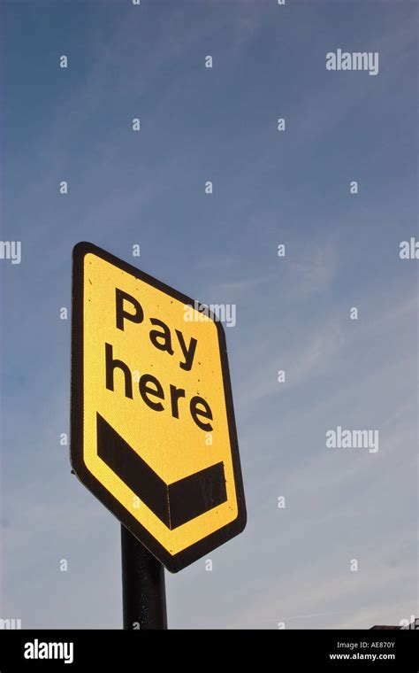 Pay Here Sign Stock Photo Alamy