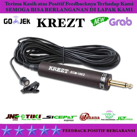 Jual Murah Mic Microphone Krezt Ecm 1002 Clip On Kabel Di Lapak RS