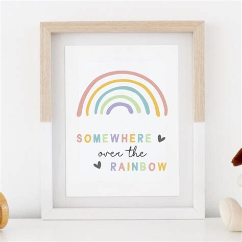 Somewhere Over The Rainbow Printable Print Poster Wall Art Etsy