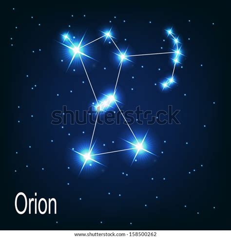 Constellation Orion Star Night Sky Vector Stock Vector (Royalty Free ...