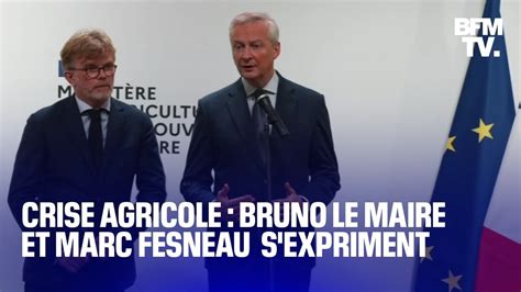 Crise Agricole Le Point De Bruno Le Maire Et Marc Fesneau En