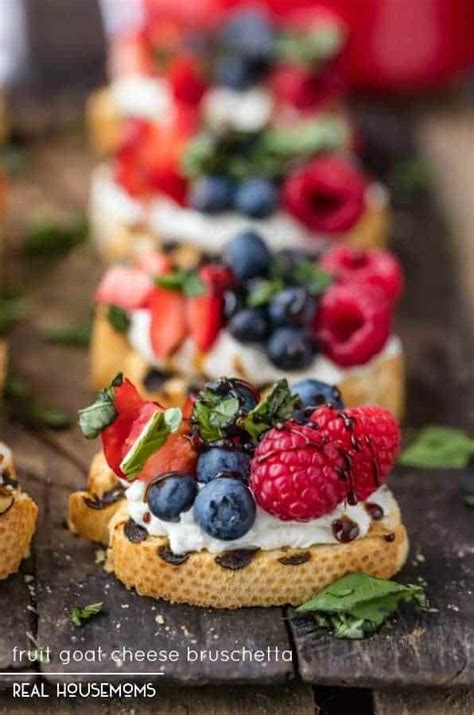 Fruit Goat Cheese Bruschetta ⋆ Real Housemoms