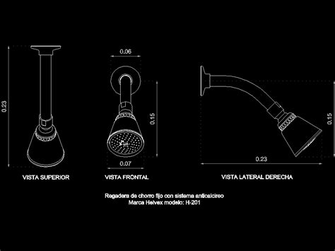 Douche à Jet Fixe Dans Autocad Téléchargement Cad Gratuit 21018 Kb