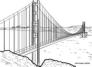 Malvorlage Ausmalbilder Bruecken Brucke Gebaude Sketch Coloring Page