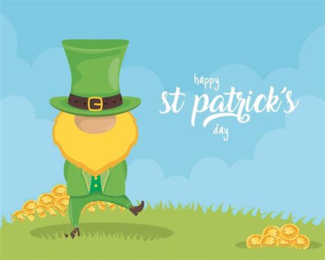 Saint Patricks Day Lettering Poster 11453273 Vector Art At Vecteezy