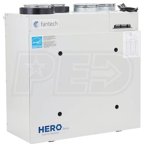 Fantech Hero 118 Cfm Heat Recovery Ventilator Hrv Top Ports 5 Duct Recirculation