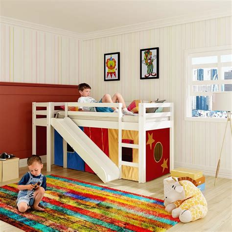 Caminha Infantil Com Escorregador - Cama Infantil Com Escorregador Menino - RETOEDU
