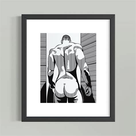 Gay Male Frontal Prints Etsy