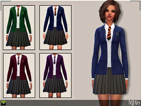 School Uniform The Sims 4 _ P1 - SIMS4 Clove share Asia Tổng hợp Custom ...