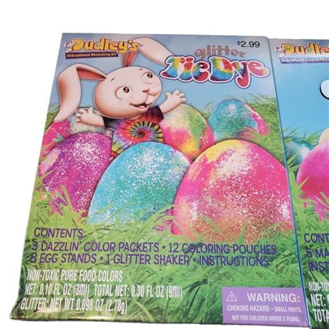 Dudleys Toys Easter Egg Color Kits Dudleys Egg Coloring Kits Tie Dye Majestic Glitter String