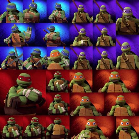 Leonardo Donatello Raphael Michelangelo Photogrid All In One